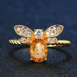 Citrine Bee Ring