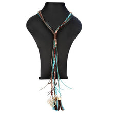 Load image into Gallery viewer, California Leather Tassel Necklace