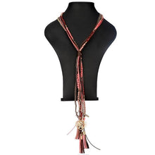 Load image into Gallery viewer, California Leather Tassel Necklace