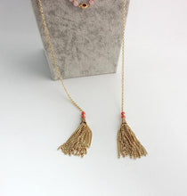 Load image into Gallery viewer, Double Tassel Necklace