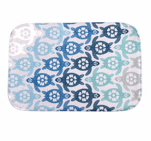 Blue Tones Turtle Mat