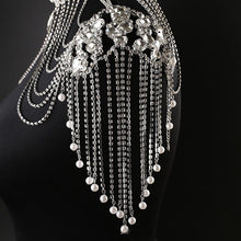 Load image into Gallery viewer, Crystal and Pearl Shoulder Chains