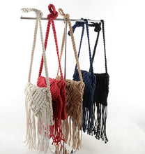 Load image into Gallery viewer, Boho Tassel Crochet Bag